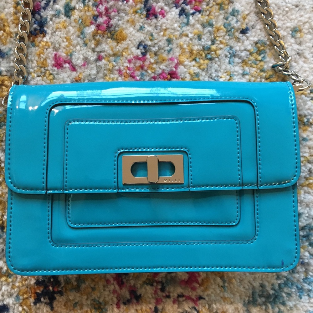 Milly paten leather crossbody bag